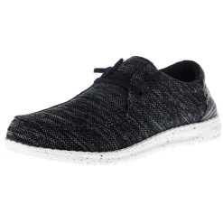 Roper Footwear Men`s Footwear Black And Grey Textured Fabric Comfort