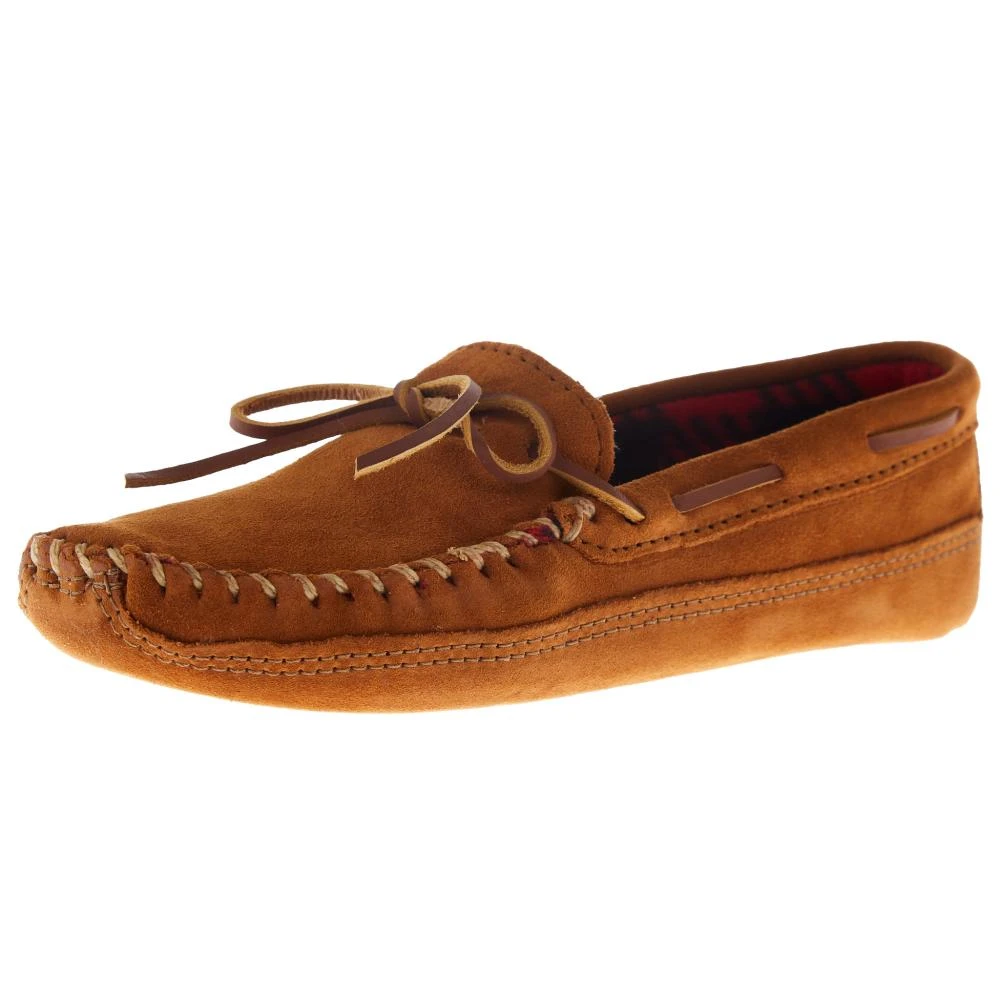 Minnetonka Men's Brown Fleece Lined House Shoe 1 Minnetonka Men's Brown Fleece Lined House Shoe