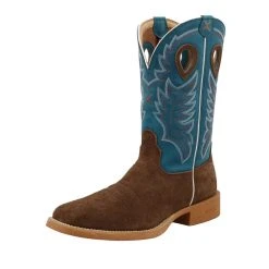Twisted X Men's TechX 3 Chocolate Roughout 12in. Stormy Blue Top Square Toe