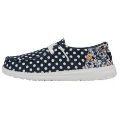 Heydude Women`s Hey Dude Wendy Funk Navy Flora Dot Casual