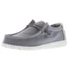 Heydude Men's Hey Dude Wally Stretch Canvas Grey Iron Shoe