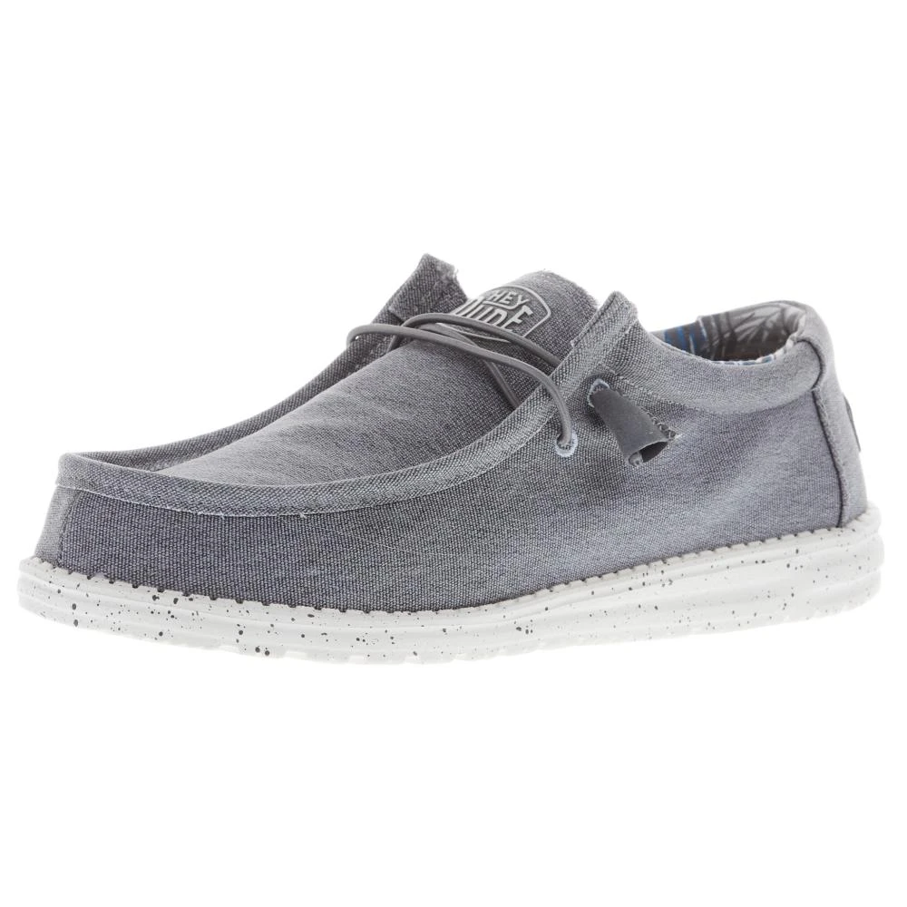 Heydude Men's Hey Dude Wally Stretch Canvas Grey Iron Shoe 1 Heydude Men's Hey Dude Wally Stretch Canvas Grey Iron Shoe
