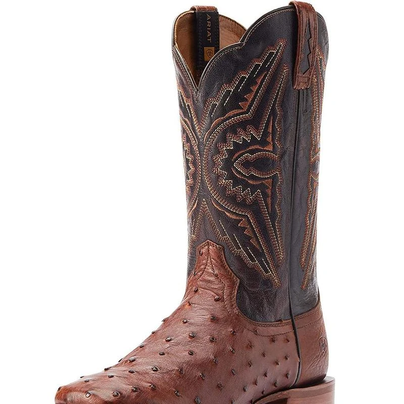 Ariat Mens Broncy Cinnamon FQ Ostrich 12 In Top Cowboy Boot 1 Ariat Mens Broncy Cinnamon FQ Ostrich 12 In Top Cowboy Boot