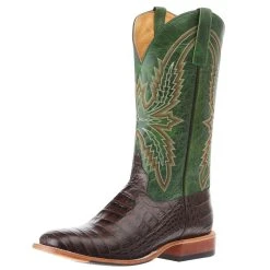 Horsepower Men's Chocolate Caiman Print Cowboy Boot