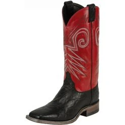 JUSTIN BOOT COMPANY Men's Justin Bent Rail Black Wildebeest Cowboy Boots