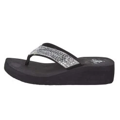 Corkys Footwear Women`s Corky's Hardy Clear Rhinestone Flip Flop -Ariat Sales Store 20 8218 CLEAR 3