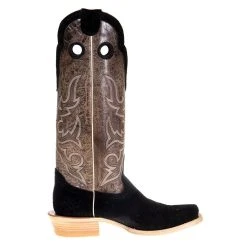 Hondo Enterprises Inc Men's Black Rough Out Pull Up 16in. Brown Crater Top Square Toe Boot 9 Hondo Enterprises Inc Men's Black Rough Out Pull Up 16in. Brown Crater Top Square Toe Boot -Ariat Sales Store 2068 4