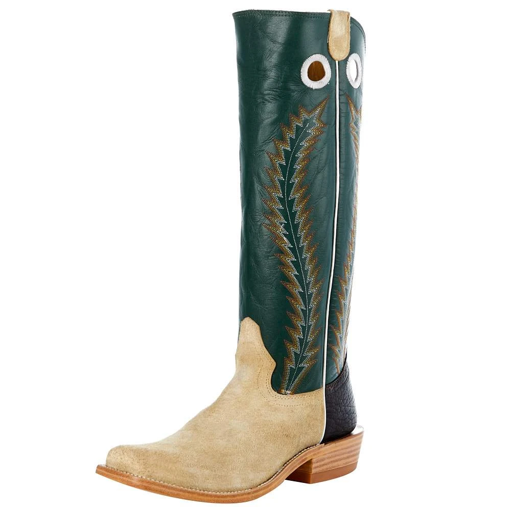 Hondo Enterprises Inc Men's Honey Roughout Shoulder 16in. Emerald Green Stove Top Boot 2 Hondo Enterprises Inc Men's Honey Roughout Shoulder 16in. Emerald Green Stove Top Boot - Image 2