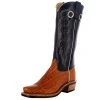 Olathe Boot Company Men`s Ride Ready Honey Elephant 15in Black Waxy Kansas Top Bearkat Cutter Toe Boot