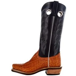 Olathe Boot Company Men`s Ride Ready Honey Elephant 15in Black Waxy Kansas Top Bearkat Cutter Toe Boot -Ariat Sales Store 256692 3