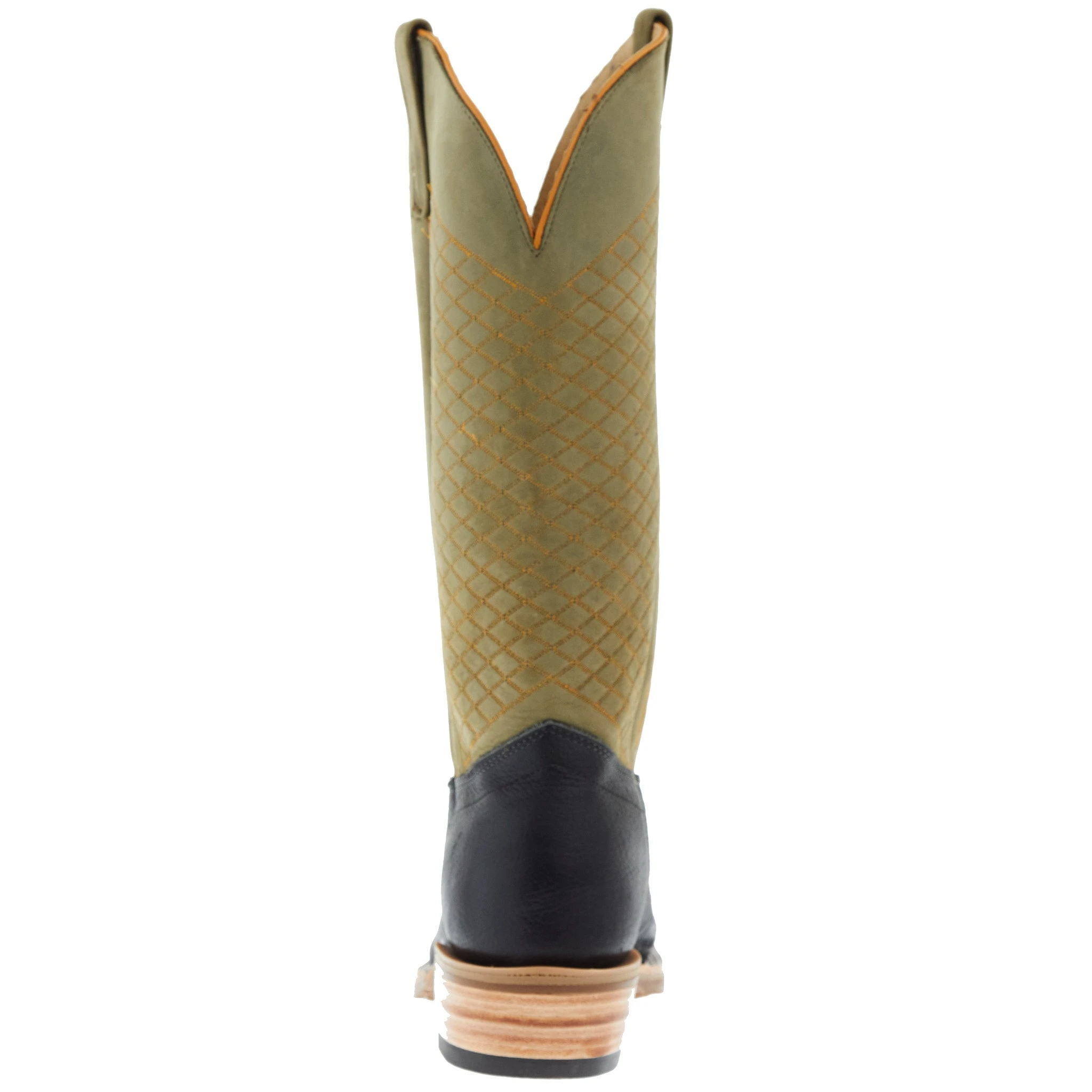 Olathe Boot Company Men's Ride Ready Black Oiled Shoulder 15in Military Green Wyoming Top Cutter Toe 4 Olathe Boot Company Men's Ride Ready Black Oiled Shoulder 15in Military Green Wyoming Top Cutter Toe - Image 4