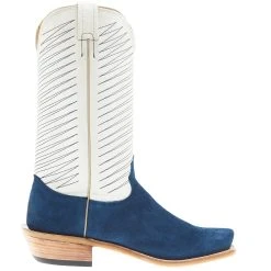 Fenoglio Boot Co Men`s Navy Blue Roughout 13` Cream Top Boot -Ariat Sales Store 29621343 05