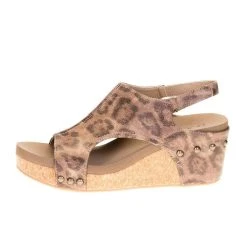 Corkys Footwear Women's Corkys Carley Distressed Leopard Wedge -Ariat Sales Store 30 5316 DSLP 2