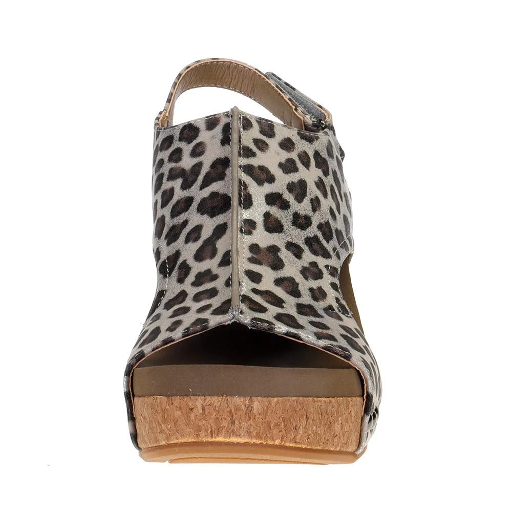 Corkys Footwear Womens Corkys Carley Silver Leopard Wedge Sandal 2 Corkys Footwear Womens Corkys Carley Silver Leopard Wedge Sandal - Image 2