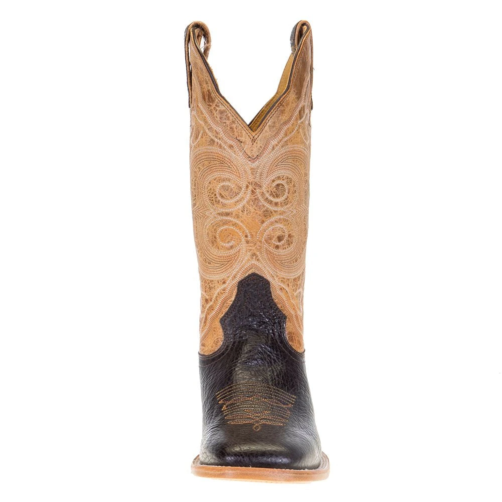 Hondo Enterprises Inc Men's Hondo Chocolate Spanish Shoulder 13in. Tan Oryx Carter Top Boots 2 Hondo Enterprises Inc Men's Hondo Chocolate Spanish Shoulder 13in. Tan Oryx Carter Top Boots - Image 2
