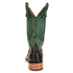 Rios Of Mercedes Men's Anderson Bean Ride Ready Black Full Quill Ostrich 13in. Jade Navajo Top Cowboy Boot -Ariat Sales Store 323500 3