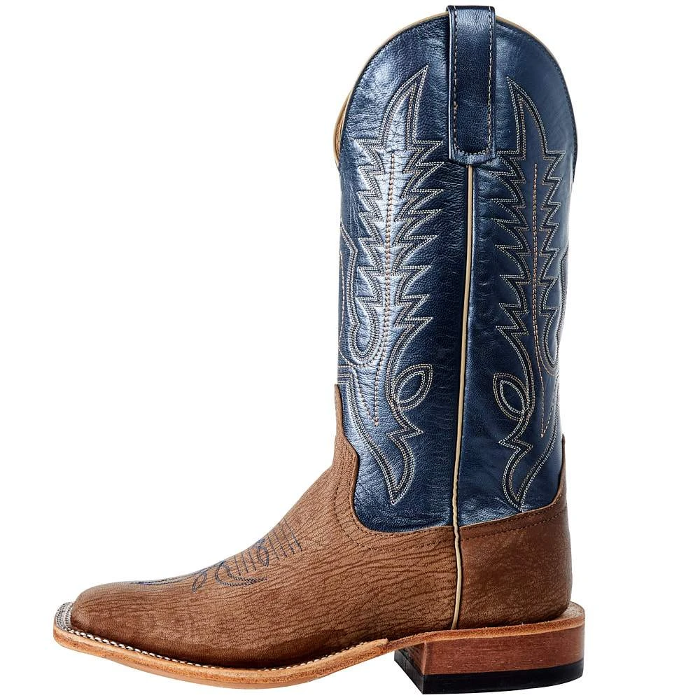 Rios Of Mercedes Men's Anderson Bean Taan Amazon Goat 13in. Regal Blue Luster Top Square Toe Boot 4 Rios Of Mercedes Men's Anderson Bean Taan Amazon Goat 13in. Regal Blue Luster Top Square Toe Boot - Image 4