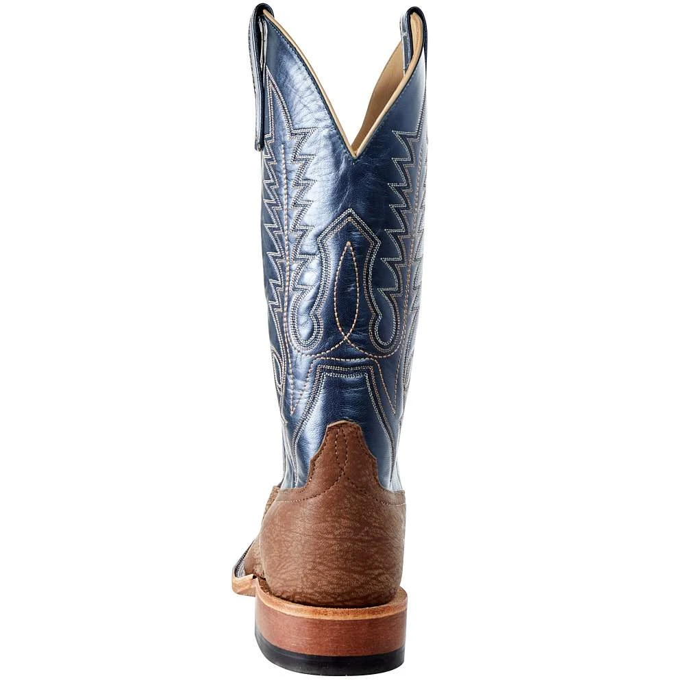 Rios Of Mercedes Men's Anderson Bean Taan Amazon Goat 13in. Regal Blue Luster Top Square Toe Boot 5 Rios Of Mercedes Men's Anderson Bean Taan Amazon Goat 13in. Regal Blue Luster Top Square Toe Boot - Image 5