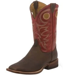 Justin Boots Men's Justin Rough Rider Tabacco 11in. Red Top Cowboy Boots