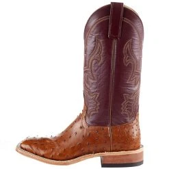 Anderson Bean Men'sAnderson Bean Peanut Full Quill Ostrich 13in. Burgundy Glove Top Boots -Ariat Sales Store 332396 3