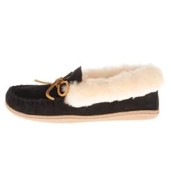 Minnetonka Ladies Alpine Sheepskin Black Moccasin -Ariat Sales Store 3370 2