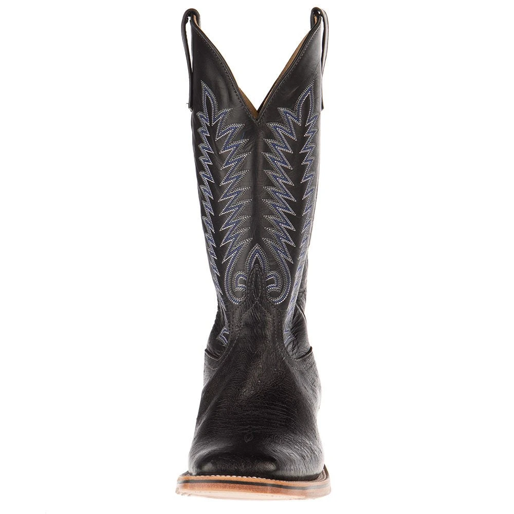 Anderson Bean Men's NRS Ride Ready Black Smooth Ostrich Cowboy Boots 2 Anderson Bean Men's NRS Ride Ready Black Smooth Ostrich Cowboy Boots - Image 2