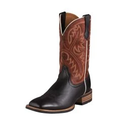 Men's Ariat Quickdraw Black Deertan Cowboy Boots