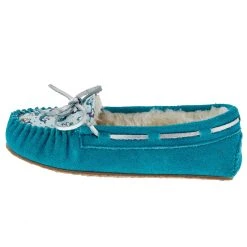 Minnetonka Kids Cassie Turquoise Unicorn Slipper -Ariat Sales Store 48152 03