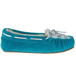 Minnetonka Kids Cassie Turquoise Unicorn Slipper -Ariat Sales Store 48152 05