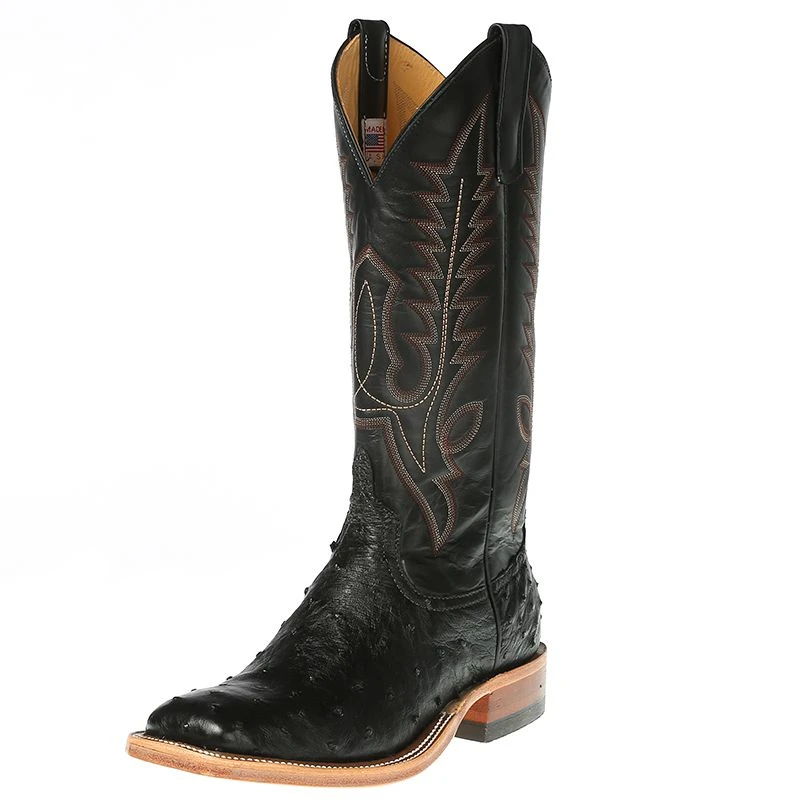 Anderson Bean Men's Black Full Quill Ostrich Cowboy Boots 1 Anderson Bean Men's Black Full Quill Ostrich Cowboy Boots