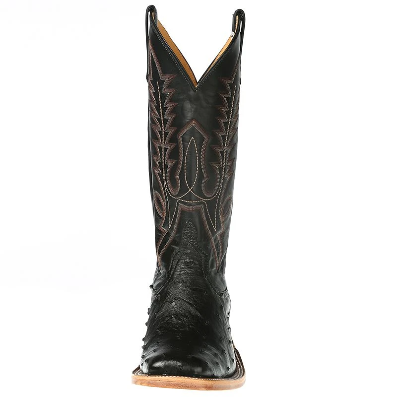 Anderson Bean Men's Black Full Quill Ostrich Cowboy Boots 2 Anderson Bean Men's Black Full Quill Ostrich Cowboy Boots - Image 2