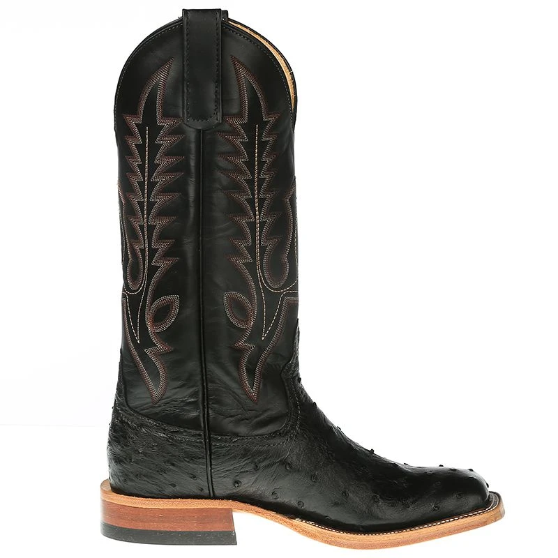 Anderson Bean Men's Black Full Quill Ostrich Cowboy Boots 5 Anderson Bean Men's Black Full Quill Ostrich Cowboy Boots - Image 5