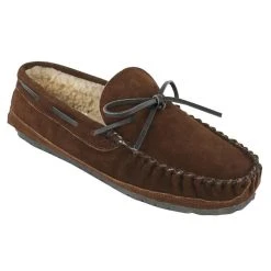 Minnetonka Men's Chocolate Casey Rubber Outsole Mocs