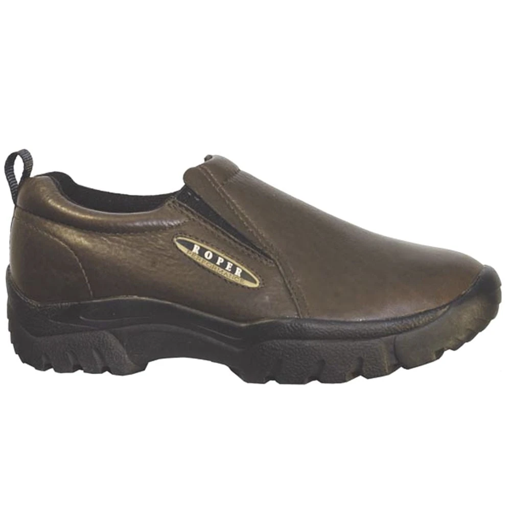 Roper Men's Bay Brown Tumbled Leather Slip-On 1 Roper Men's Bay Brown Tumbled Leather Slip-On