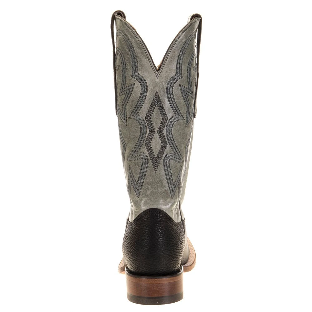Justin Boots Men's AQHA Antracite Goat 13in. Seaglass Cowhide Top Square Toe 4 Justin Boots Men's AQHA Antracite Goat 13in. Seaglass Cowhide Top Square Toe - Image 4