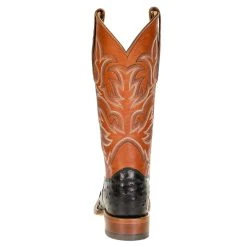 Justin Boots Men's Pascoe Black Full Quill Ostrich 13in. Rebel Suntan Top Cowboy Boots -Ariat Sales Store 8097 3