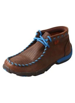 Twisted X Kids Twisted X Woven Brown And Blue Driving Mocs