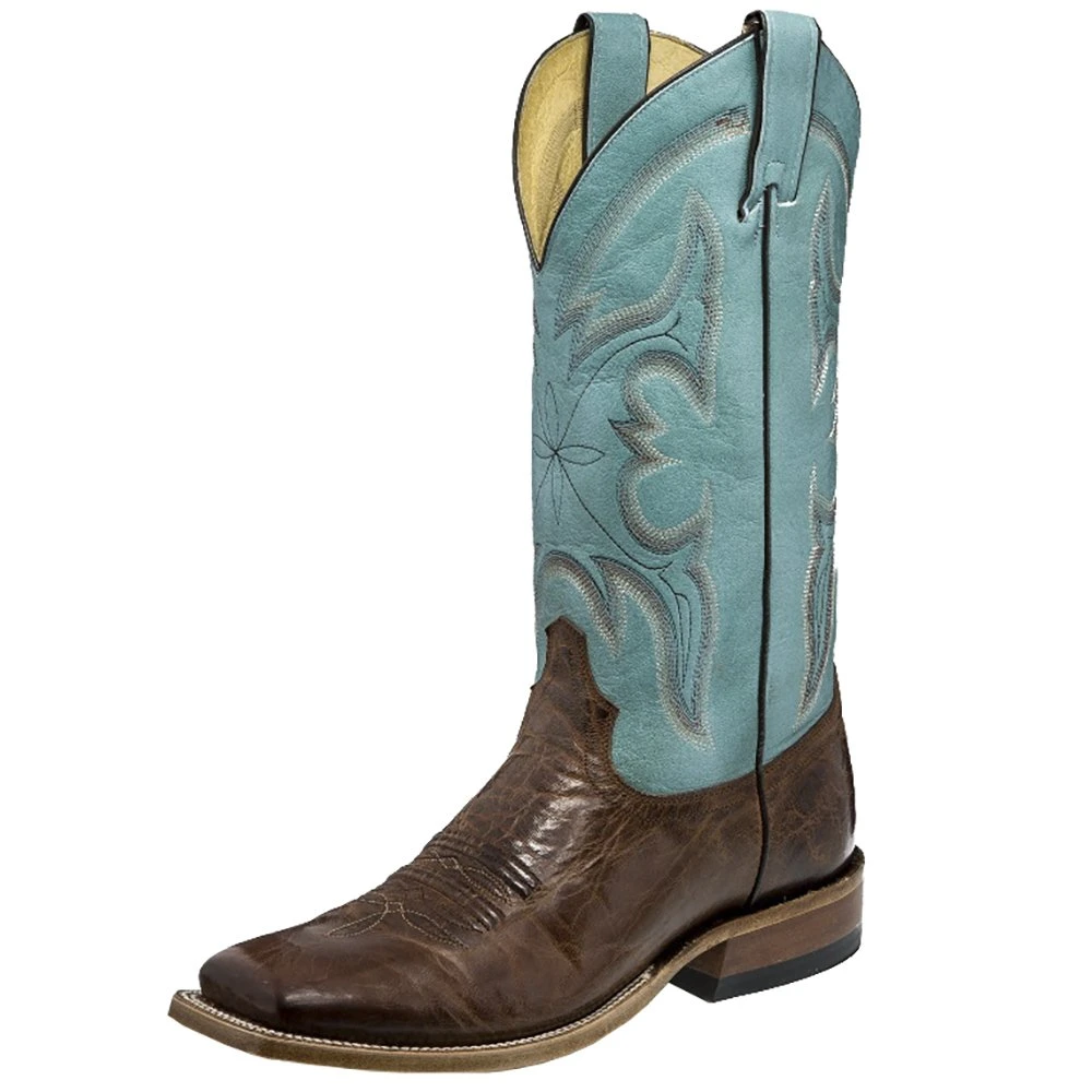 Tony Lama Mens Honey Cabra W/Louisana Sky Blue Top Cowboy Boots 1 Tony Lama Mens Honey Cabra W/Louisana Sky Blue Top Cowboy Boots