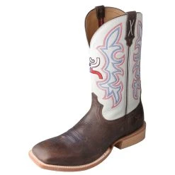 Twisted X Men's Hooey By Brown With White Top 12in. Cowboy Boots