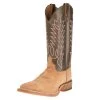 JUSTIN BOOT COMPANY Men's Justin Bent Rail Khaki Roughout Square Toe Cowboy Boot