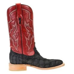 Corral Men's Corral Rodeo Performance Black Matte Fish 12in.Red Top Square Toe Boots -Ariat Sales Store A4049 4