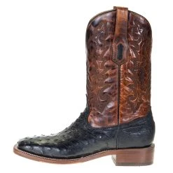 Corral Men's Rodeo Performance Black Full Quill Ostrich 12in. Brown Embroidery Top Square Toe Boot 8 Corral Men's Rodeo Performance Black Full Quill Ostrich 12in. Brown Embroidery Top Square Toe Boot -Ariat Sales Store A4051 2