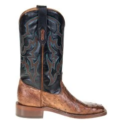 Corral Men's Corral Rodeo Performance Cognac FQ Ostrich 12in. Black Embroidery Top Square Toe 9 Corral Men's Corral Rodeo Performance Cognac FQ Ostrich 12in. Black Embroidery Top Square Toe -Ariat Sales Store A4053 4