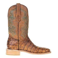 Nrs Footwear Men's Corral Rodeo Performance Antique Saddle Caiman 12in. Tan Embroidery Top -Ariat Sales Store A4055 4