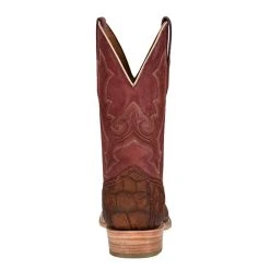 Corral Men's Cognac Sanded Alligator 12in. Red Embroidered Top Square Toe Boot -Ariat Sales Store A4222 2