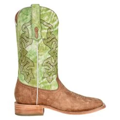 Corral Men's Corral Sand Cowhide 13in. Green Embroidered Top Square Toe Boot 7 Corral Men's Corral Sand Cowhide 13in. Green Embroidered Top Square Toe Boot -Ariat Sales Store A4227 3