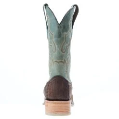 Corral Men`s Brown Ostrich Leg 12` Green Embroidery Top Sq Toe Boot 8 Corral Men`s Brown Ostrich Leg 12` Green Embroidery Top Sq Toe Boot -Ariat Sales Store A4293 04