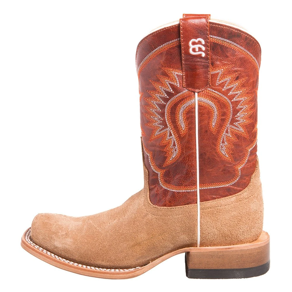 Kid's Anderson Bean Golden Crazy Horse Reverse Roughout Cowboy Boot 3 Kid's Anderson Bean Golden Crazy Horse Reverse Roughout Cowboy Boot - Image 3