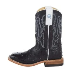 Anderson Bean Kid's Black Impostrich Goat Top Cowboy Boot 7 Anderson Bean Kid's Black Impostrich Goat Top Cowboy Boot -Ariat Sales Store ABK3015 3