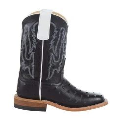 Anderson Bean Kid's Black Impostrich Goat Top Cowboy Boot 9 Anderson Bean Kid's Black Impostrich Goat Top Cowboy Boot -Ariat Sales Store ABK3015 5